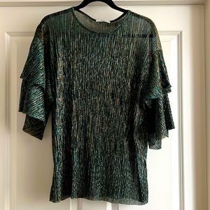 BNWOT Metallic Zara Top